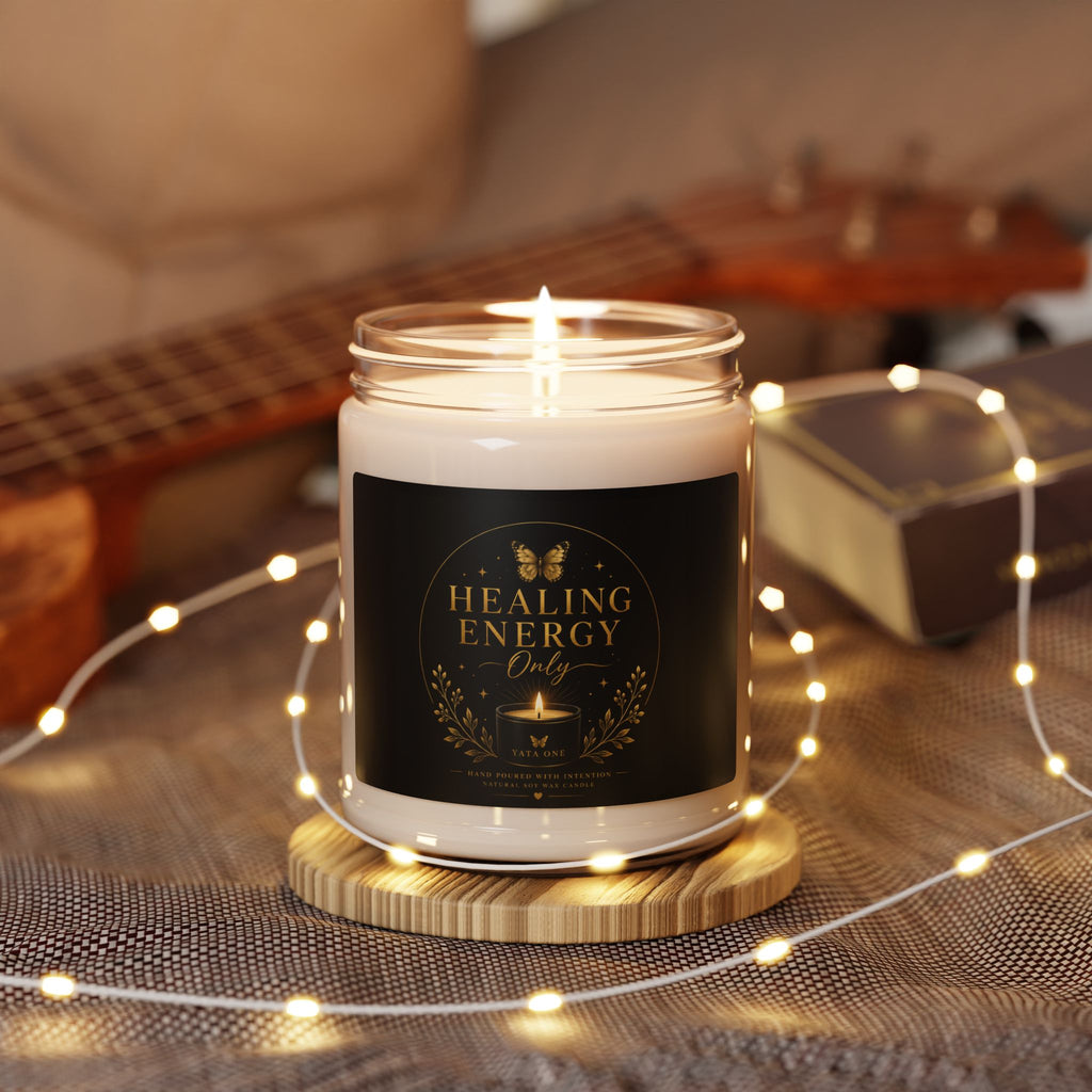 Healing Energy Soy Candle — 9oz Scented Jar Candle for Relaxation & Energy Cleansing