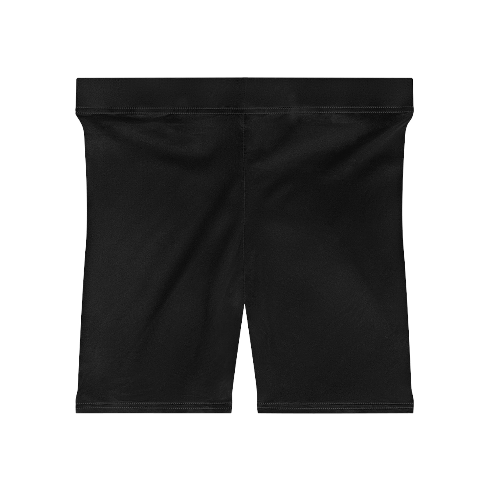 Yata One Biker Shorts – Women's Black Athletic Shorts with Red Text