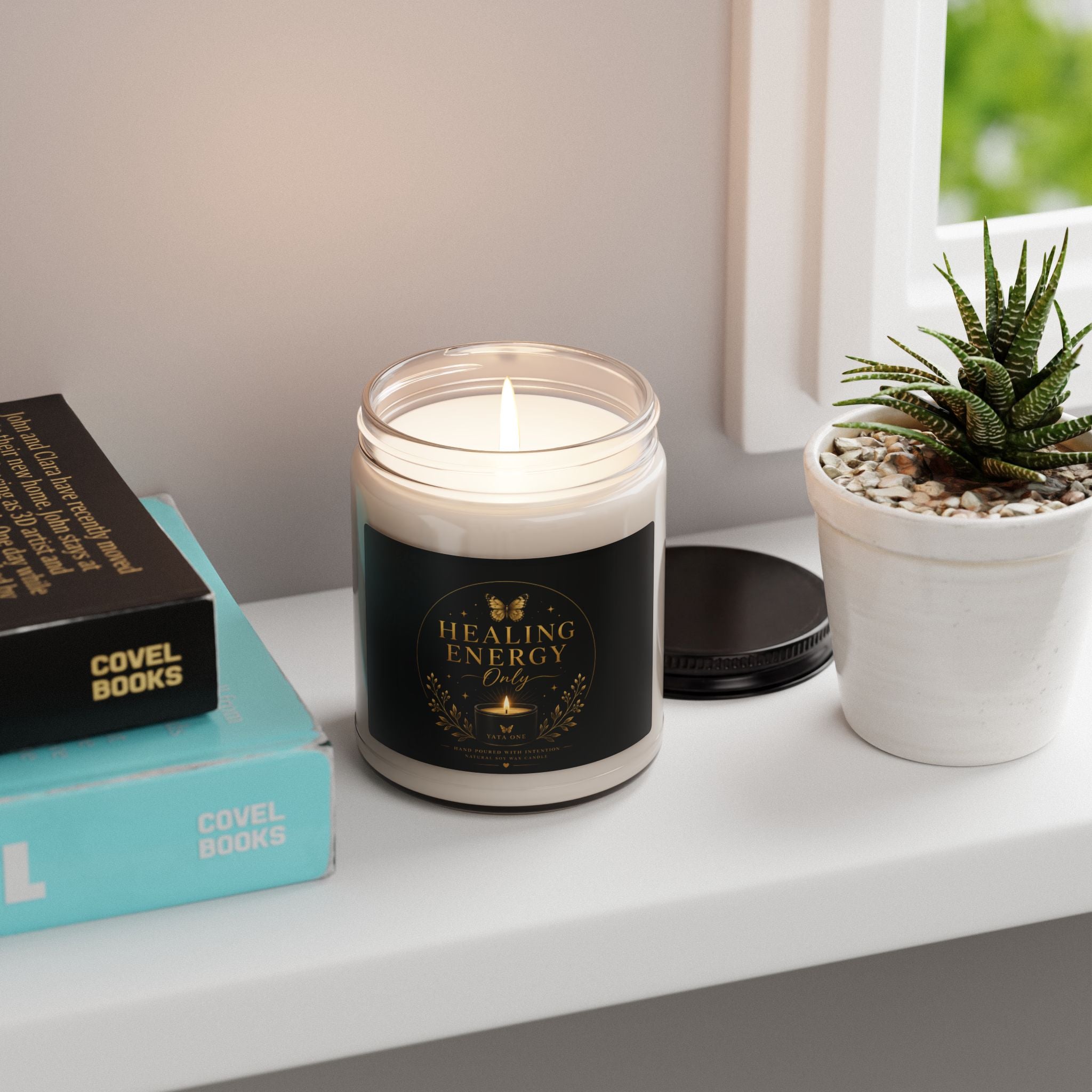 Healing Energy Soy Candle — 9oz Scented Jar Candle for Relaxation & Energy Cleansing