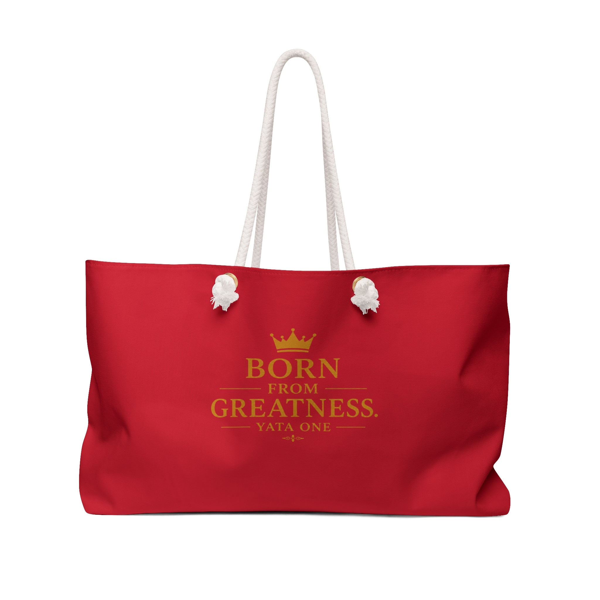 Weekender Bag - "Born From Greatness" (Red & Gold)
