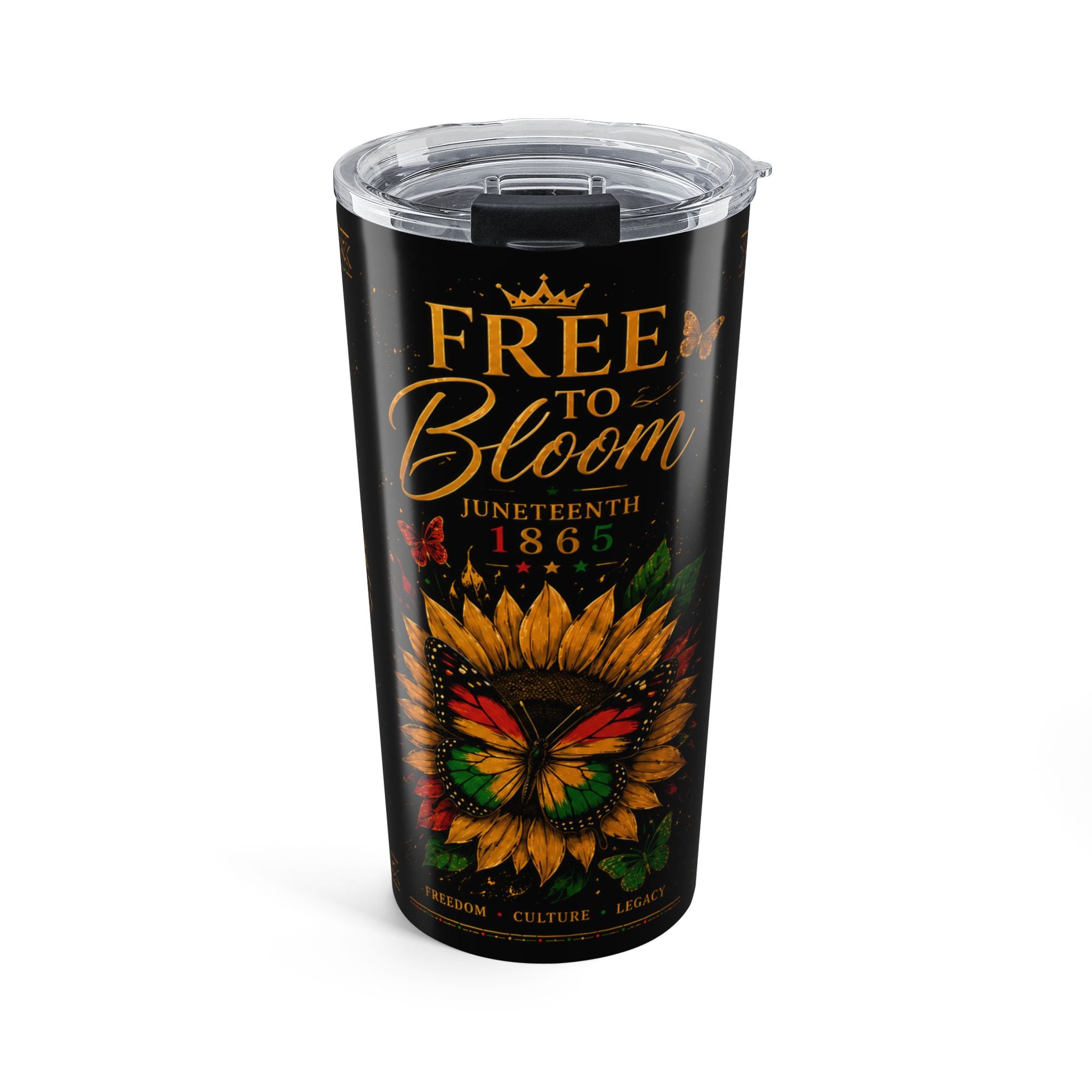 Juneteenth 'Free to Bloom' 20oz Stainless Tumbler - YATA ONE