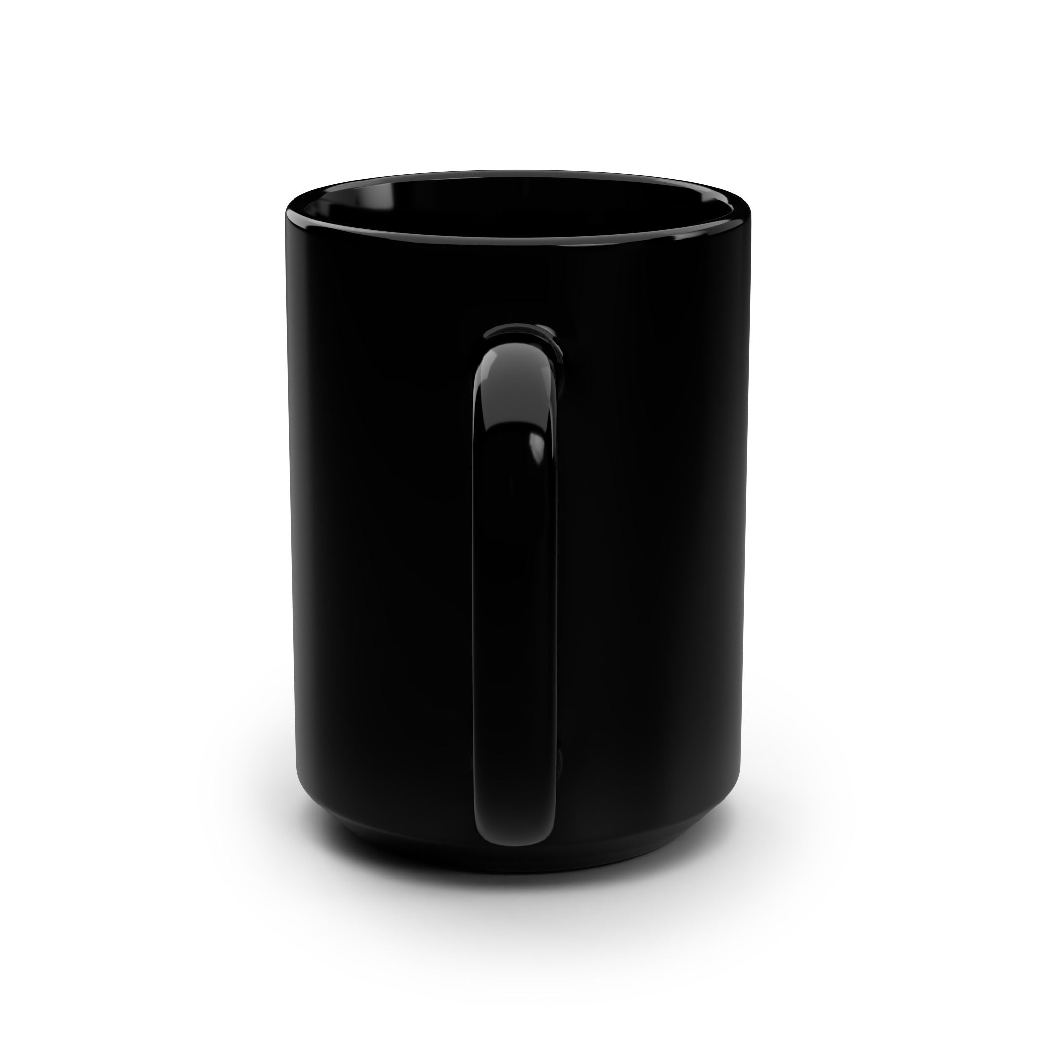 Yata One Black 15oz Mug — "ROOTED" Coffee Cup