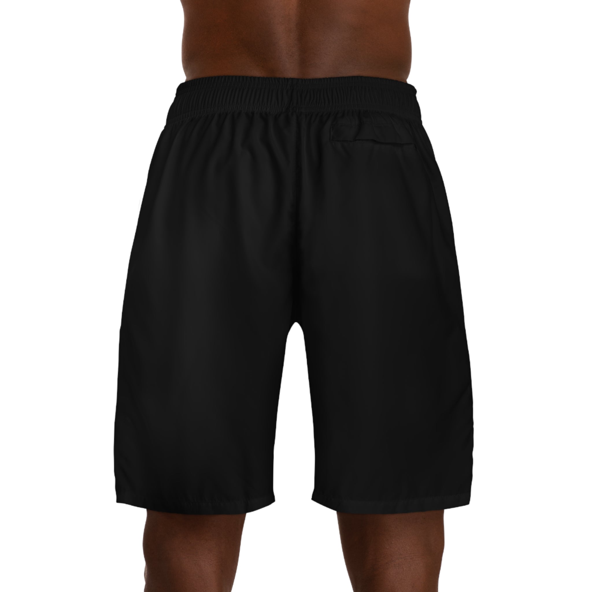 Jogger Shorts — "YATA ONE" Black Athletic Lounge Shorts