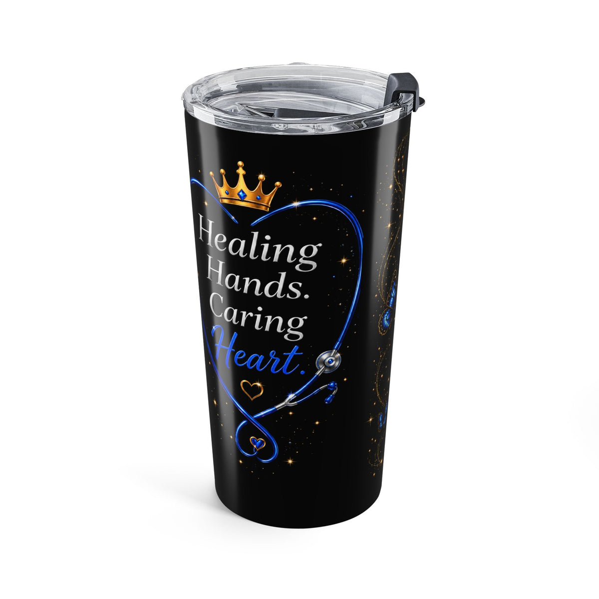 YATA ONE Royal Butterfly 20oz Tumbler - Black & Gold