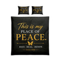 Place of Peace Cotton Bed Set – 'This Is My Place of Peace' Duvet Cover & Pillowcases