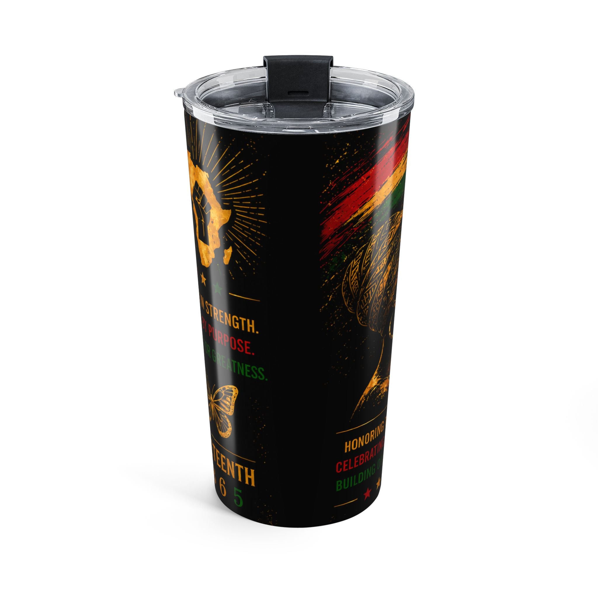 Black by History, Gold by Purpose 20oz Tumbler- YATA ONE