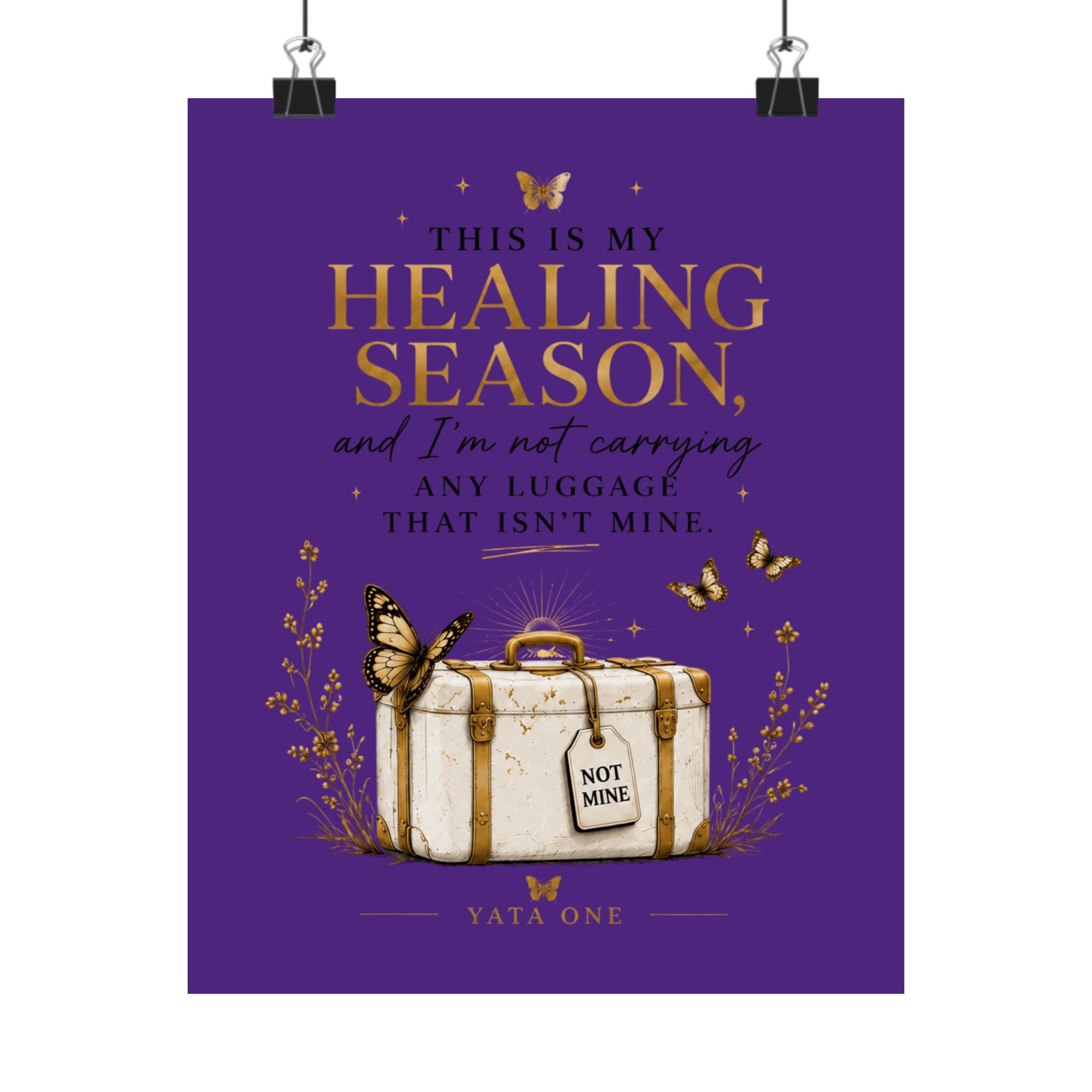 Healing Season Poster — "This Is My Healing Season" Motivational Wall Art