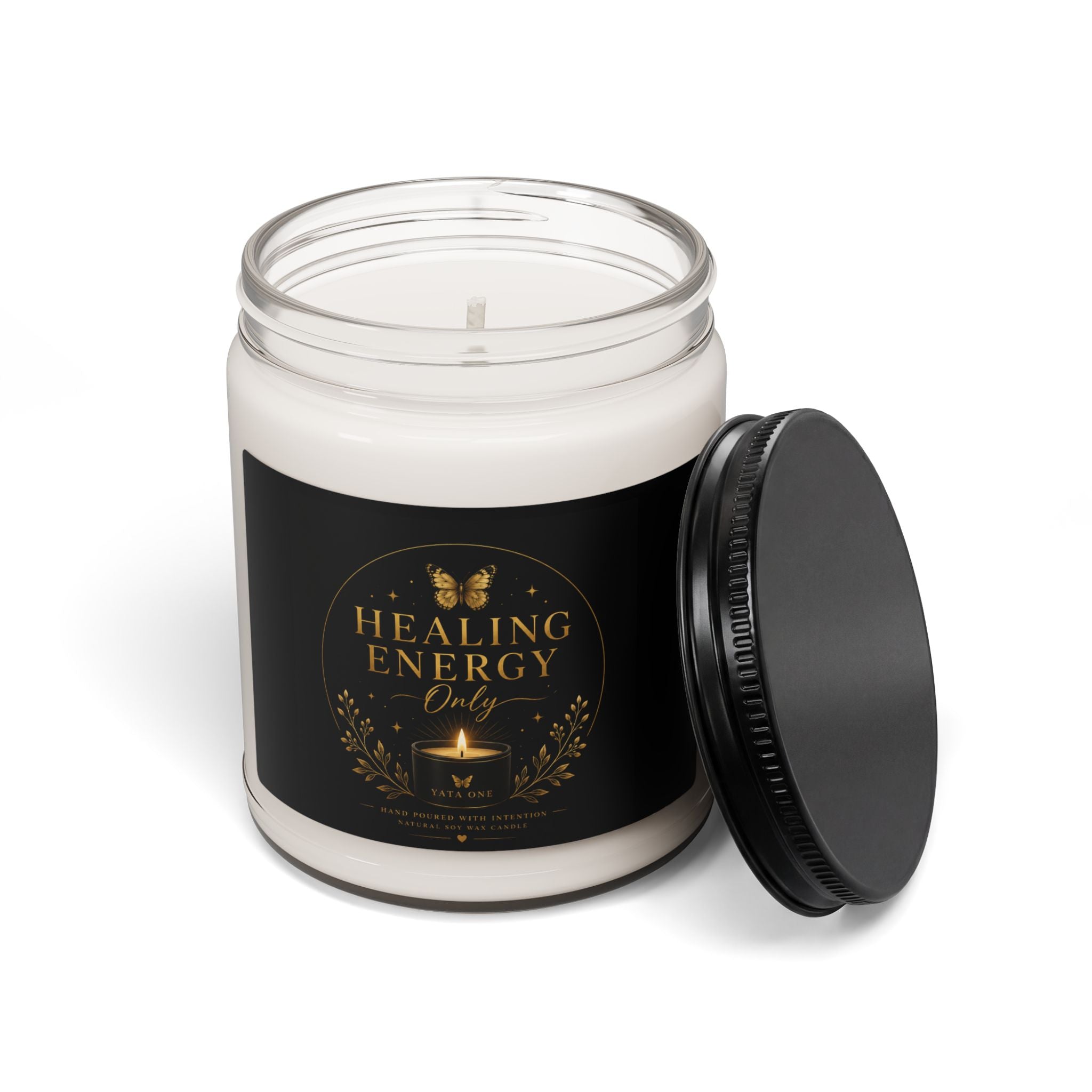 Healing Energy Soy Candle — 9oz Scented Jar Candle for Relaxation & Energy Cleansing