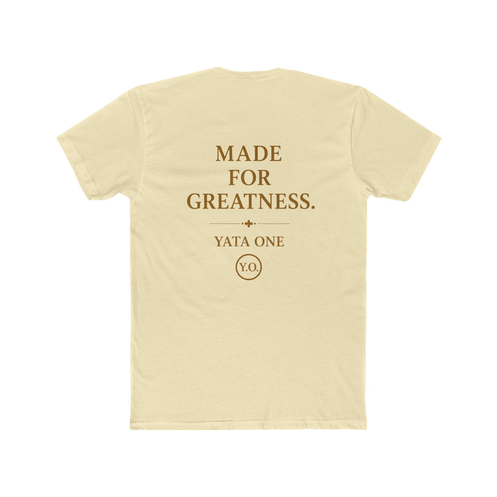 Inspirational Crew Tee — “Black by History. Gold by Purpose.” / Made for Greatness