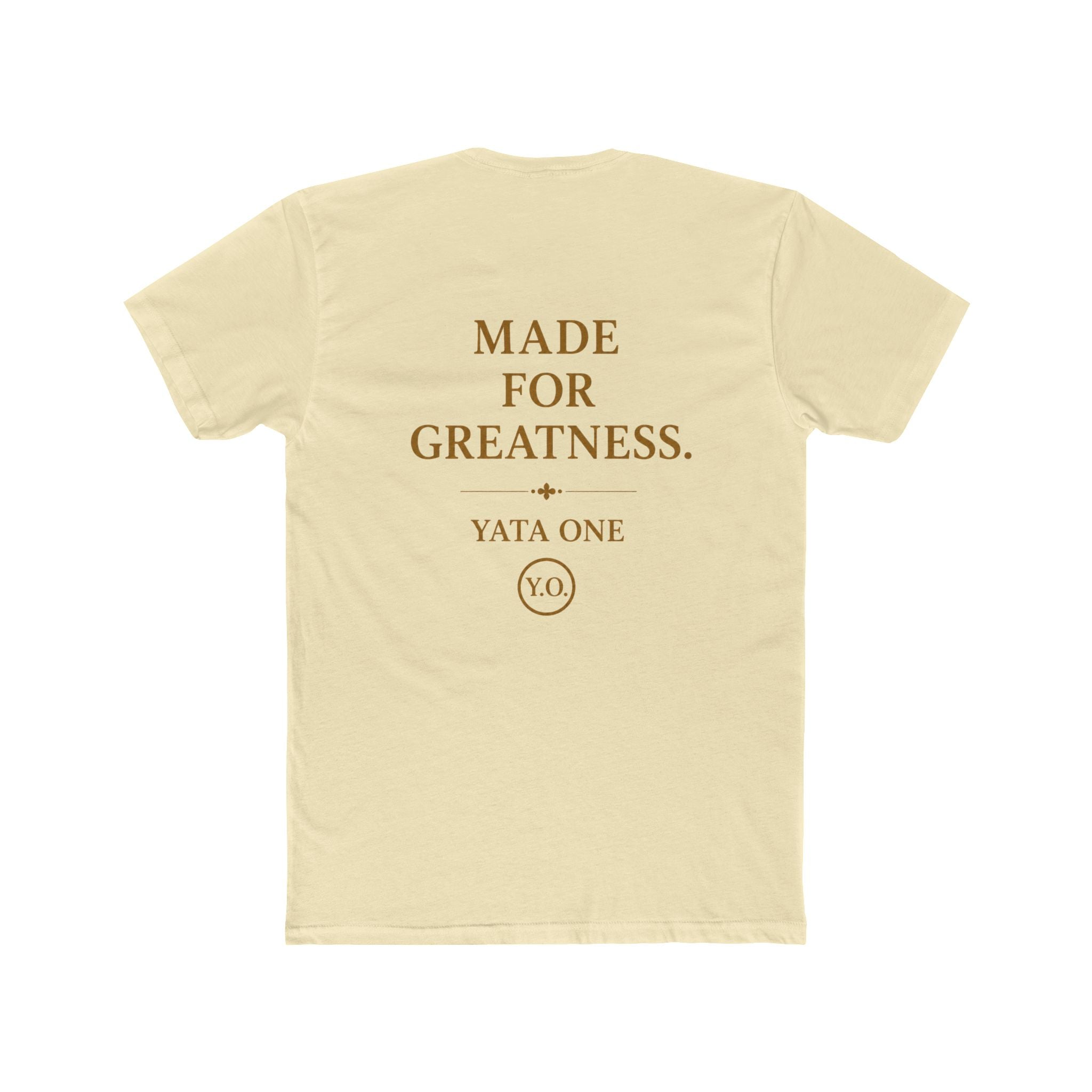 Inspirational Crew Tee — “Black by History. Gold by Purpose.” / Made for Greatness