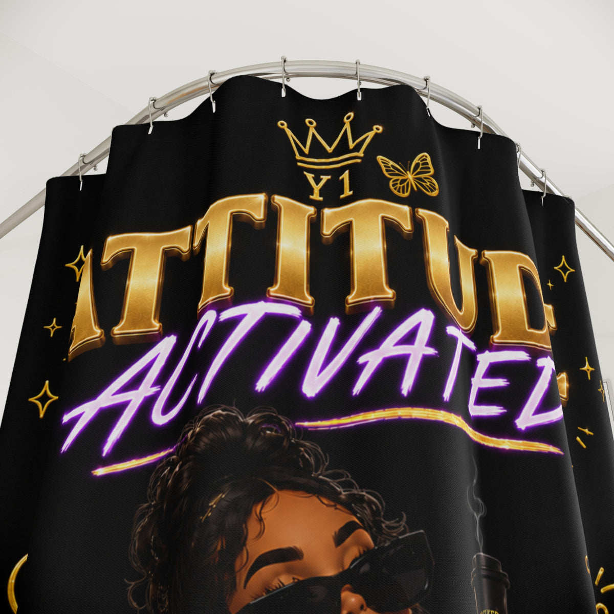 YATA ONE Attitude Activated Shower Curtain