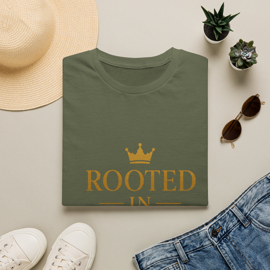 Rooted in Royalty T-Shirt — Crown Graphic Inspirational Tee