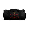 Melanin & Majesty Duffel Bag — Black Travel Gym Bag with Crown Graphic