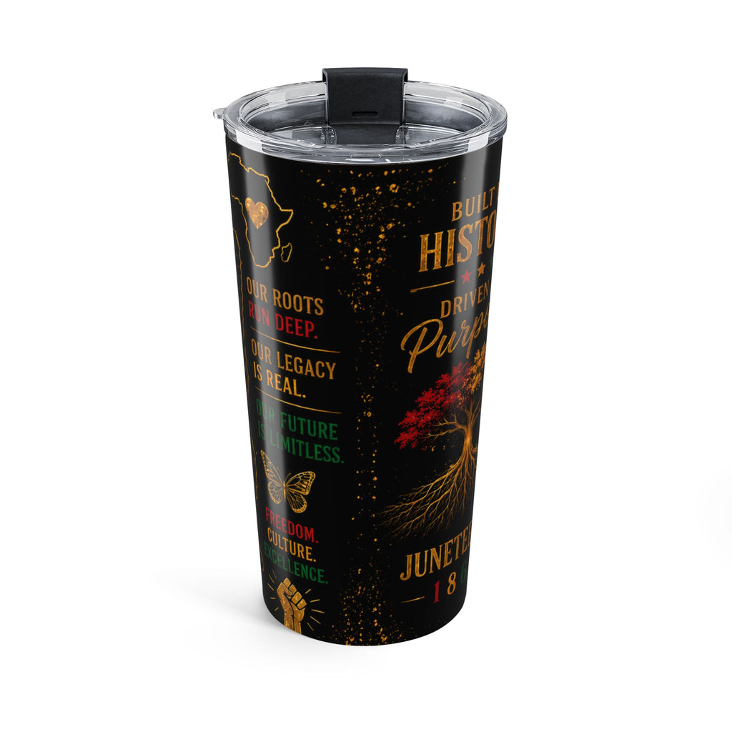 Rooted in Greatness 20oz Tumbler — Black History Juneteenth Inspirational Travel Mug - YATA ONE