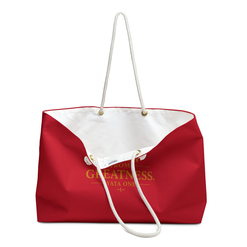 Weekender Bag - "Born From Greatness" (Red & Gold)