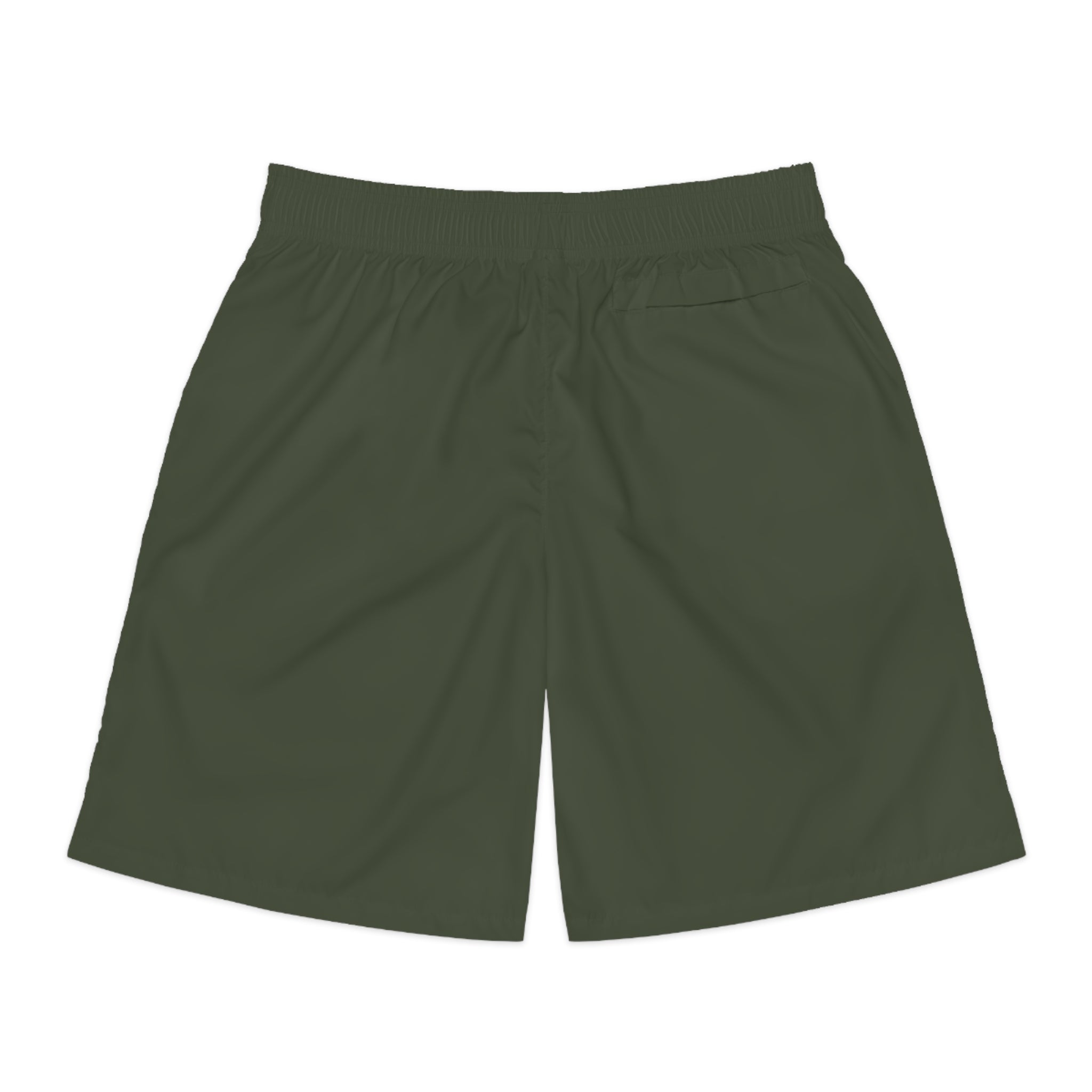 Yata One Olive Men's Jogger Shorts — Casual Athletic Lounge Shorts with Logo