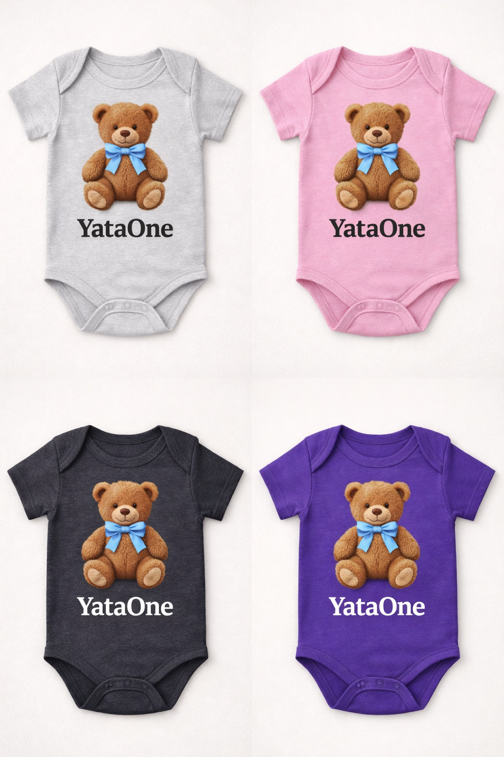 YATA ONE Teddy Bear Baby Bodysuit