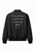 YATA ONE "A Peace of Mind" Black & White Bomber Jacket