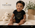 Still Growing Black and Gold Baby Onesie | YATA ONE