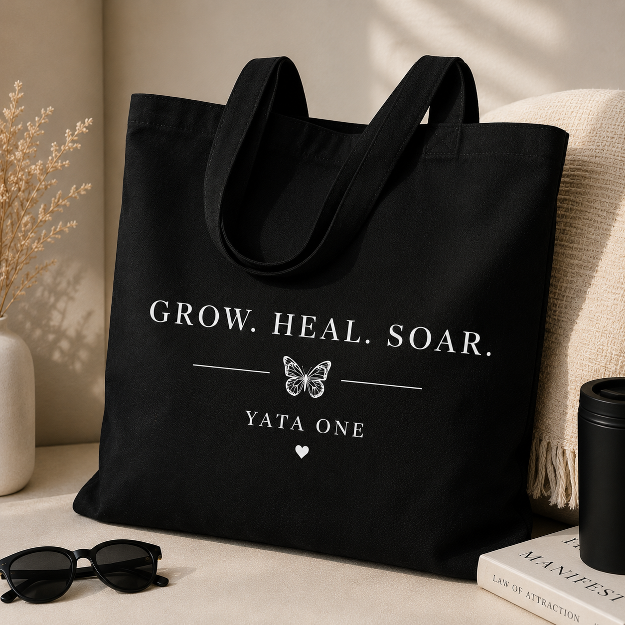 Grow. Heal. Soar.  Tote Bag | YATA ONE