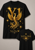 YATA ONE "Rebirth" Phoenix Tee - Black and Gold (Collection Piece)