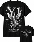 YATA ONE “Rebirth” Phoenix Graphic Tee – Black (Unisex)