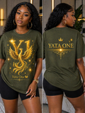 YATA ONE "Rebirth" Phoenix Tee - Olive Green and Gold