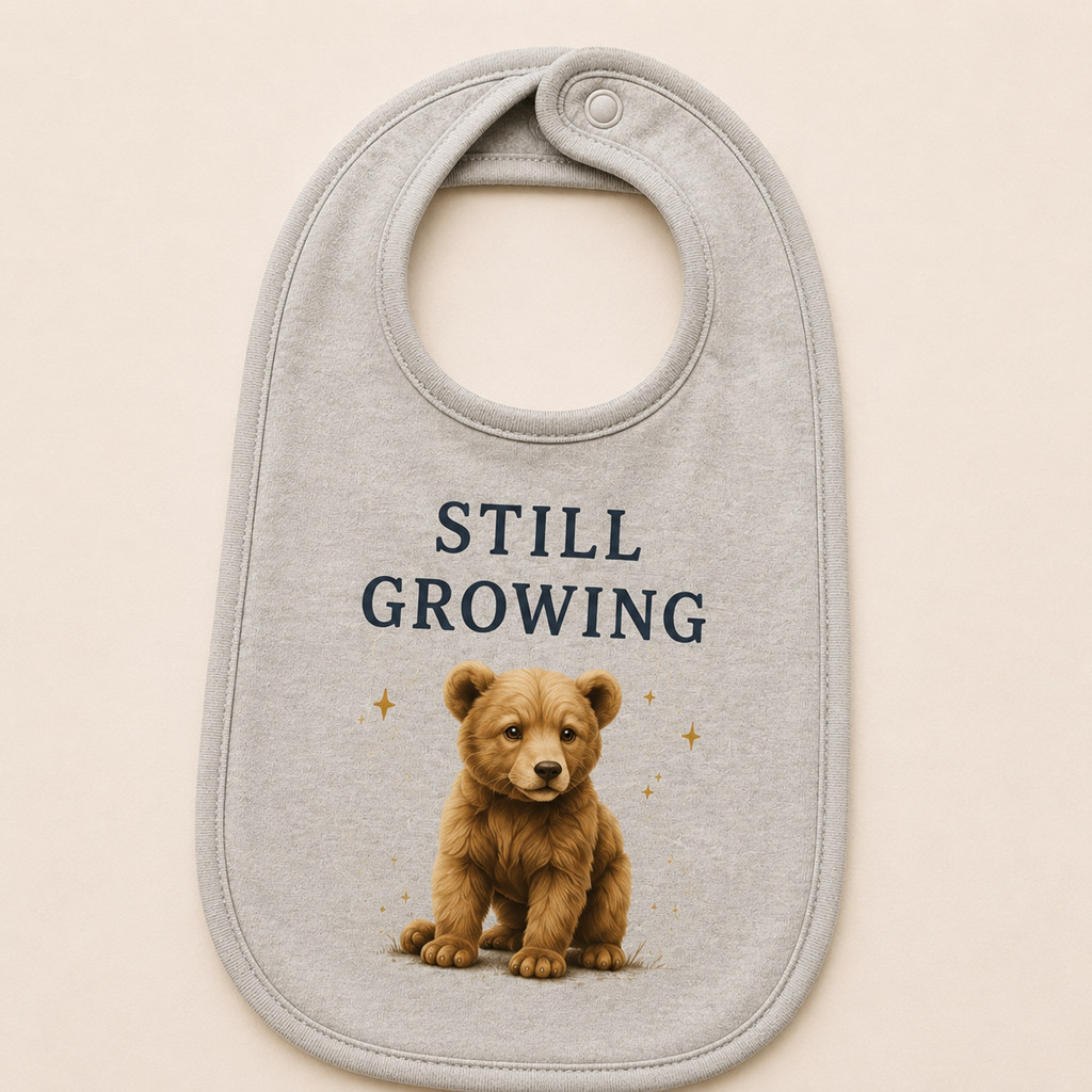 Still Growing Teddy Bear Edition Bib | YATA ONE