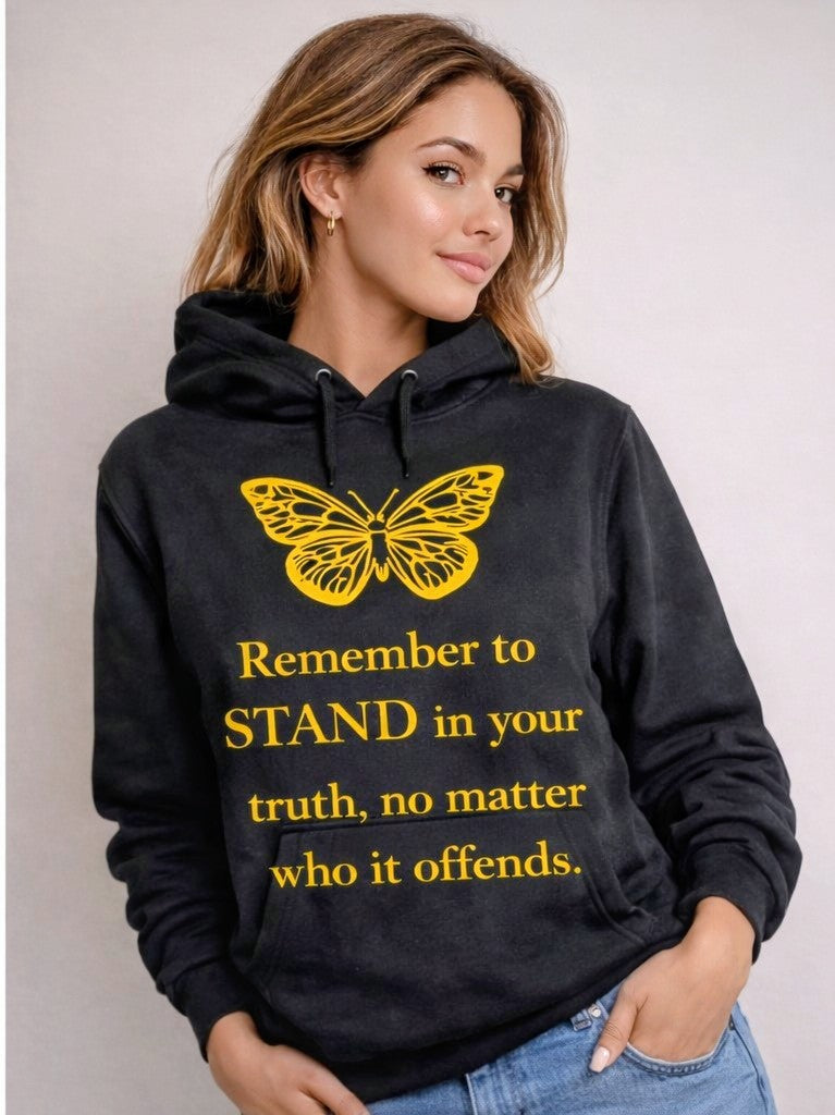 YATA ONE Founder's Black & Gold Hoodie Stand In Your Truth