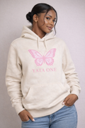 YATA ONE Founder's Cream Blush Butterfly Hoodie