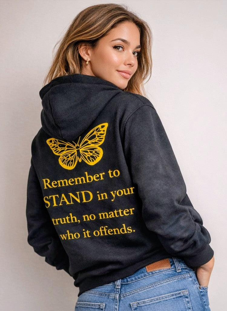YATA ONE Founder's Black & Gold Hoodie Stand In Your Truth