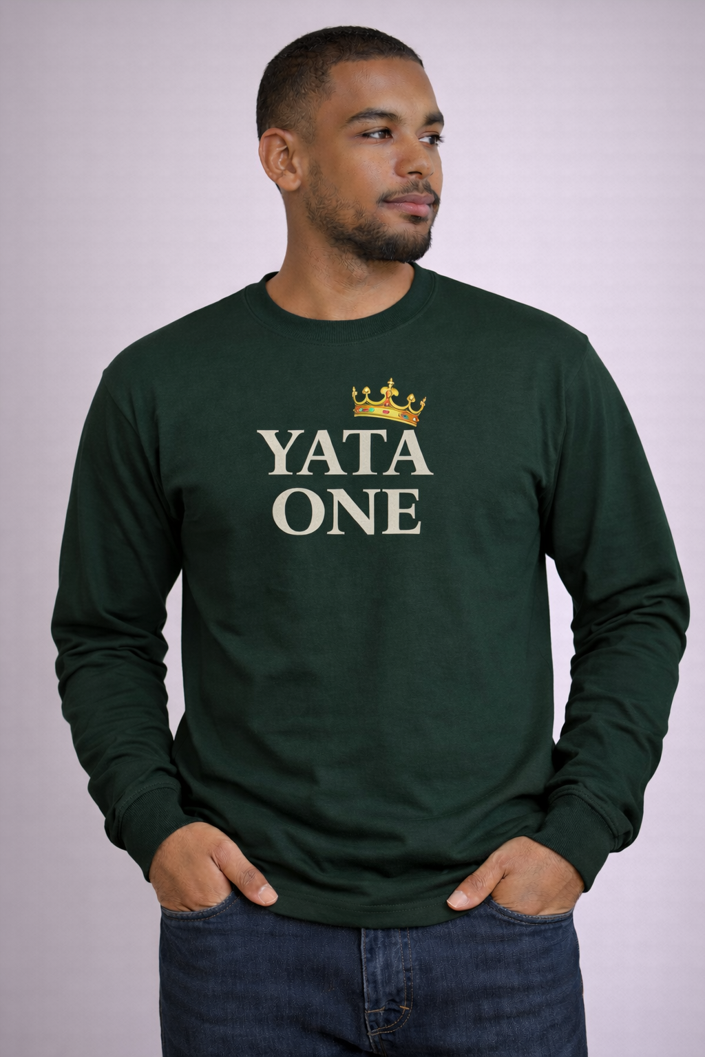 YATA ONE Signature Crown Long Sleeve Tee