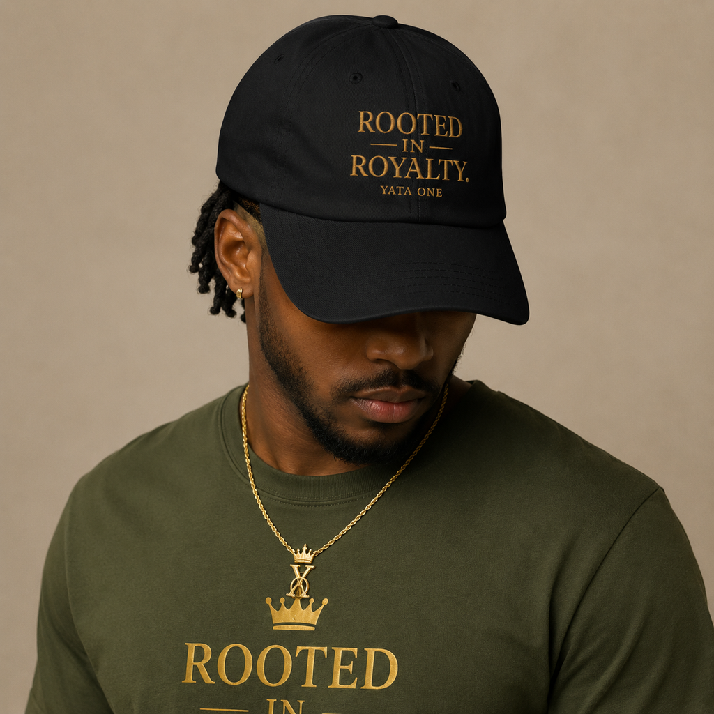 Rooted In Royalty Dad Cap — Embroidered Heritage Baseball Hat